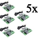 5 Adet Dijital Termostat 12V Akvaryum Kuluçka Buzdolabı THR205-5 - Ahşap