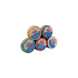 5 Adet Elektrik Bandı, Pvc Izole Bant, 0.13X18MM, 10 Metre (Renkli), 600 V, 80 Derece, - 0,13 x 18 mm