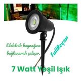 5 Adet Elektrikle Çalışır, 7 Watt YEŞİL IŞIK Kazıklı Bahçe Armatürü, Çim, Çiçek, Ağaç Aydınlatması