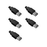 5 Adet Erkek Usb Konnektör 4 Pinli Şarj Kablo Soketi