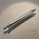 5 ADET Ezgi Düz Krom Dolap Kulpu – Metal Ayaklı Alüminyum Modern Mobilya Kulpu (96/128 / 160/192 mm) (128mm)