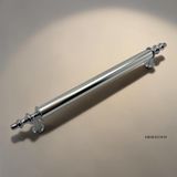 5 ADET Ezgi Düz Krom Dolap Kulpu – Metal Ayaklı Alüminyum Modern Mobilya Kulpu (96/128 / 160/192 mm) (160mm)