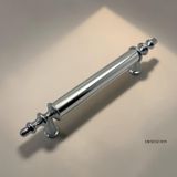 5 ADET Ezgi Düz Krom Dolap Kulpu – Metal Ayaklı Alüminyum Modern Mobilya Kulpu (96/128 / 160/192 mm) (96mm)