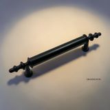 5 ADET Ezgi Düz Siyah Dolap Kulpu – Metal Ayaklı Alüminyum Modern Mobilya Kulpu (96/128 / 160/192 mm) (96mm)
