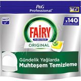 5 Adet Fairy Hepsi Bir Arada Bulaşık Makinesi Deterjanı Limon Kokulu 140'LI