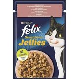 5 ADET Felix Sensations Somonlu Ve Karidesli Yaş Kedi Maması 85 Gr