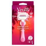 5 Adet Gillette Venus Venus Comfortglide Sugarberry Kokulu Miami Kadın 5 Bıçaklı Tıraş Makinesi 1 Adet