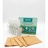 5 Adet Gözlük Temizleme Spreyi 50 ml 5 Adet 15X18 cm A Kalite Mikrofiber Bez - Beyaz