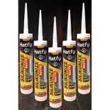 5 Adet Hatfix Silikonize Beyaz Mastik 450gr Hf-450
