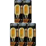(5 Adet) Heka 6W (48W) 2500K (Günışığı) E27 Duylu (Kalın Duy) Şeffaf LED Ampul - Gün Işığı