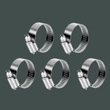 5 Adet Hortum Kelepçesi Tork Ayarlı 13X19 mm Paslanmaz Çelik Boru Metal Kelepçe Ayarlanabilir Kl - Genel