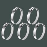 5 Adet Hortum Kelepçesi Tork Ayarlı 25X42 mm Paslanmaz Çelik Boru Metal Kelepçe Ayarlanabilir Kl - Genel
