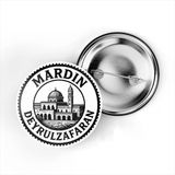 (5 Adet) İğneli Çanta Rozeti - Deyrulzafaran Manastırı - Mardin - 44 Mm