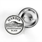 (5 Adet) İğneli Çanta Rozeti - Mezopotamya Ovası - Mardin - 44 Mm