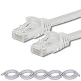 5 adet IRENIS CAT7 Kablo Ethernet Network İnternet LAN Kablosu 1 Metre Beyaz