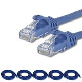 5 adet IRENIS CAT7 Kablo Ethernet Network İnternet LAN Kablosu 10 Metre Mavi