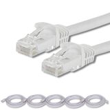 5 adet IRENIS CAT7 Kablo Ethernet Network İnternet LAN Kablosu 2 Metre Beyaz
