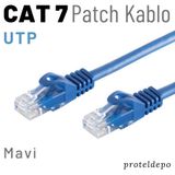 5 Adet Irenıs Cat7 Kablo Ethernet Network İnternet Lan Kablosu 3 Metre-mavi