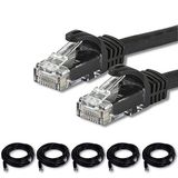 5 adet IRENIS CAT7 Kablo Ethernet Network İnternet LAN Kablosu 7.50 Metre Siyah
