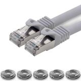 5 adet IRENIS CAT7 Kablo S/FTP Ethernet Network LAN Ağ Kablosu 20 Metre Gri
