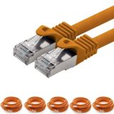 5 adet IRENIS CAT7 Kablo S/FTP Ethernet Network LAN Ağ Kablosu 25 cm Turuncu