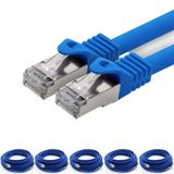 5 adet IRENIS CAT7 Kablo S/FTP Ethernet Network LAN Ağ Kablosu 3 Metre Mavi