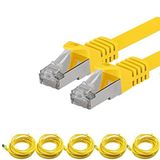 5 adet IRENIS CAT7 Kablo S/FTP Ethernet Network LAN Ağ Kablosu 3 Metre Sarı
