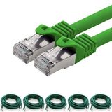 5 adet IRENIS CAT7 Kablo S/FTP Ethernet Network LAN Ağ Kablosu 3 Metre Yeşil