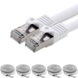 5 adet IRENIS CAT7 Kablo S/FTP Ethernet Network LAN Ağ Kablosu 50 Metre Beyaz