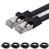 5 adet IRENIS CAT7 Kablo S/FTP Ethernet Network LAN Ağ Kablosu 50 Metre Siyah