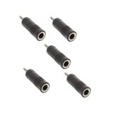 5 ADET JAK ÇEVİRİCİ DÖNÜŞTÜRÜCÜ SES AUX GİTAR JAK JACK 6.3mm - 3,5mm KALIN