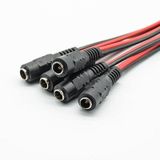 5 adet jak kablosu fiş güç kaynağı 5.5 * 2.1mm 12V DC konnektörler LED şerit ışık güvenlik kamerası