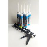 5 Adet Kahverengi Silikonize Mastik / Çekomastik (5X500 Gr.) + Silikon Tabancas