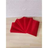 5 Adet Kırmızı 100X300 Kristal Tül Düğün Bohça Süsü Nikah Bohça Süsü Nişan Bohça Süsleme Tülü