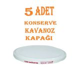 5 Adet Konserve Kapağı Beyaz 82 Mm Silikonlu - Konserve Kavanoz Kapağı Orijinal Kapak Sbk Metal Beya