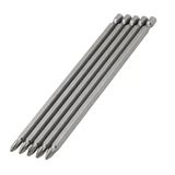 (5 Adet) Mıknatıslı 200 Mm Pozidriv Bits Uç Pz2 Manyetik 1/4" Matkap Ucu 20 Cm Güçlü Tayvan Çeliği