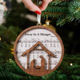 5 Adet Müzik Sayfası Doğuş Katolik Sahne Süsleri Lazer Kesim Ahşap Noel Kutsaması için Hristiyan Hatırası İsa'nın Doğuşu Süsler Anne, Baba, Papaz için Mükemmel Noel Ağacı Dini Hediye CB-11