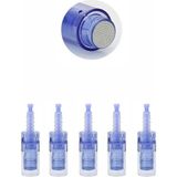 5 Adet Nano Pin Dermapen Başlık Mavi Klipsli A6 Cihazına Uyumlu