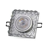 5 Adet Noas Yl65 1737 Selen Led Çerçeveli 4000k Kare Kristal Cam Spot Kasa Beyaz