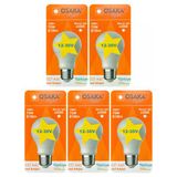 (5 Adet) Osaka 12Volt 10W (75W) Beyaz Işık (6500K) E27 Duylu (Kalın Duy) Led Ampul