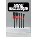 5 Adet Oto Detaylı Temizleyici Araç Içi Temizlik Fırça Seti Koltuk Döşeme Kapı Toz Alma Fırçası ( Lisinya )