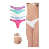 5 Adet Pamuklu Kadın Klasik Dantelli String Tanga M-L