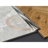 5 adet - Paslanmaz Çelik Eşik Profili 38 mm – 122 cm - 8K Ayna