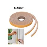 5 Adet Pencere Isi Yalitim Sungeri Yapiskanli Pencere Ruzgar Bandi (5 Adet X 5Metre)