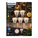 (5 Adet) Philips 9.5W 3000K Sarı Işık E27 Duylu 760 Lümen Dim Edilebilir Par30 Ampul