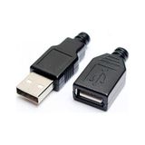 5 Adet Plastik Kapaklı Usb A Tipi Erkek Soket 5 Adet Usb Dişi Soket