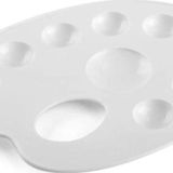 (5 Adet) Plastik Oval Resim Paleti Boya Paleti Oyun Ve Sanat Palet