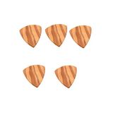 5 Adet Profesyonel Ahsap Gitar Ukulele Penasi Wooden Guitar Picks Kiraz Agaci