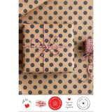 5 Adet Puantiyeli Paket Kağıdı, 25M Paket Ipi, 35 Adet Stickerdan Oluşan Ambalaj Seti / Hediye - Çok Renkli - Genel