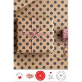 5 Adet Puantiyeli Paket Kağıdı, 25M Paket İpi, 35 Adet Stickerdan Oluşan Ambalaj Seti | Hediye Paketleme Seti, Ambalaj Kaplama Malzemeleri, Paket İpi, Sticker, Büyük Boy Paket Kağıdı, Hediye Kutusu Ma